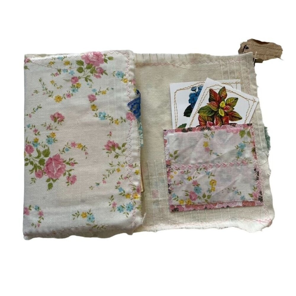 Writing Junk Journal Vintage Style Fabric Cover Diary Includes Ephemera No 17 u - Picture 5 of 16